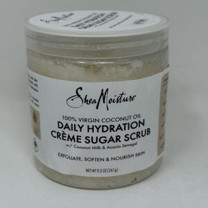 Shea Moisture Daily Hydration Crème Sugar Scrub 100% Virgin Coconut Oil 9 oz NEW